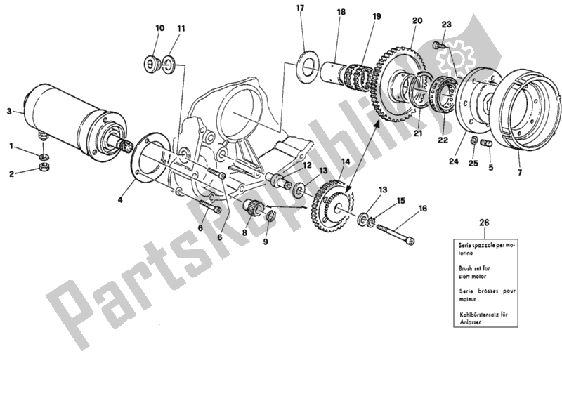 Tutte le parti per il Generatore - Motore Di Avviamento del Ducati Superbike 888 US 1994